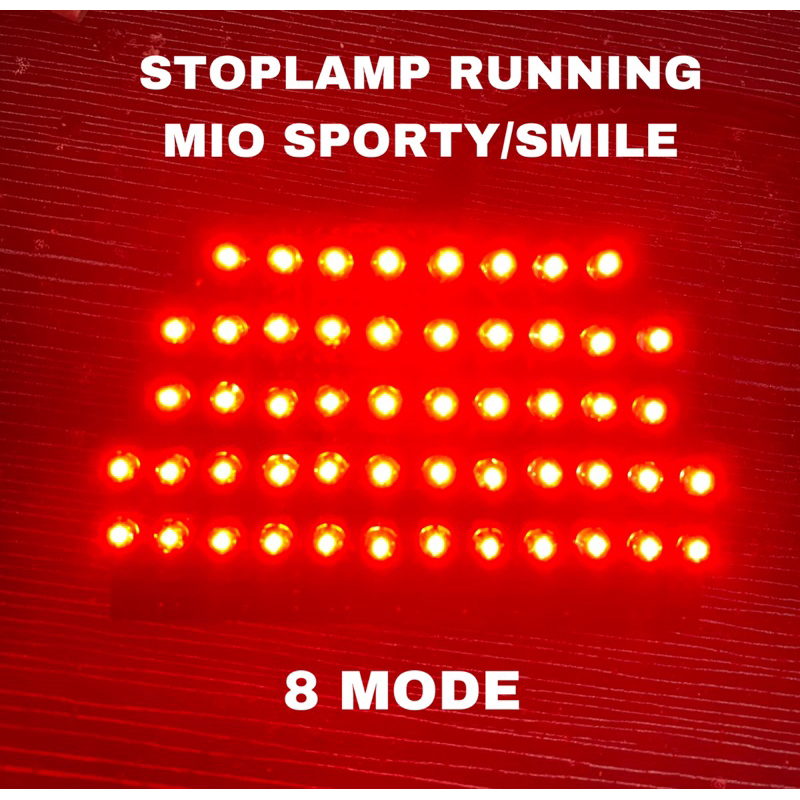 lampu stoplamp running mio smile sporty 8 mode otomatis kedipan