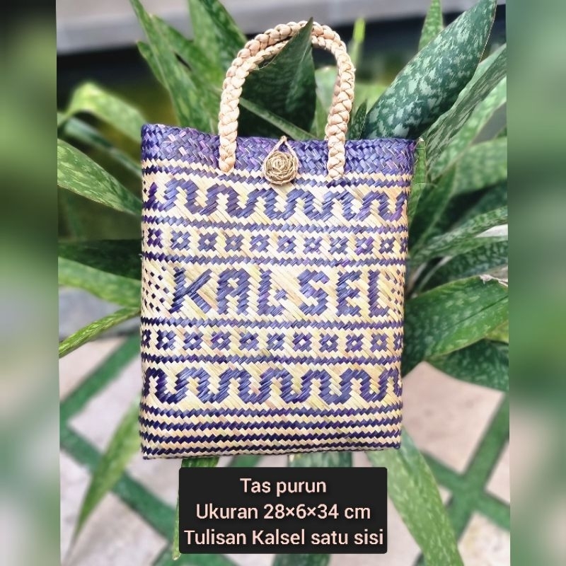 Tas purun kalimantan ungu