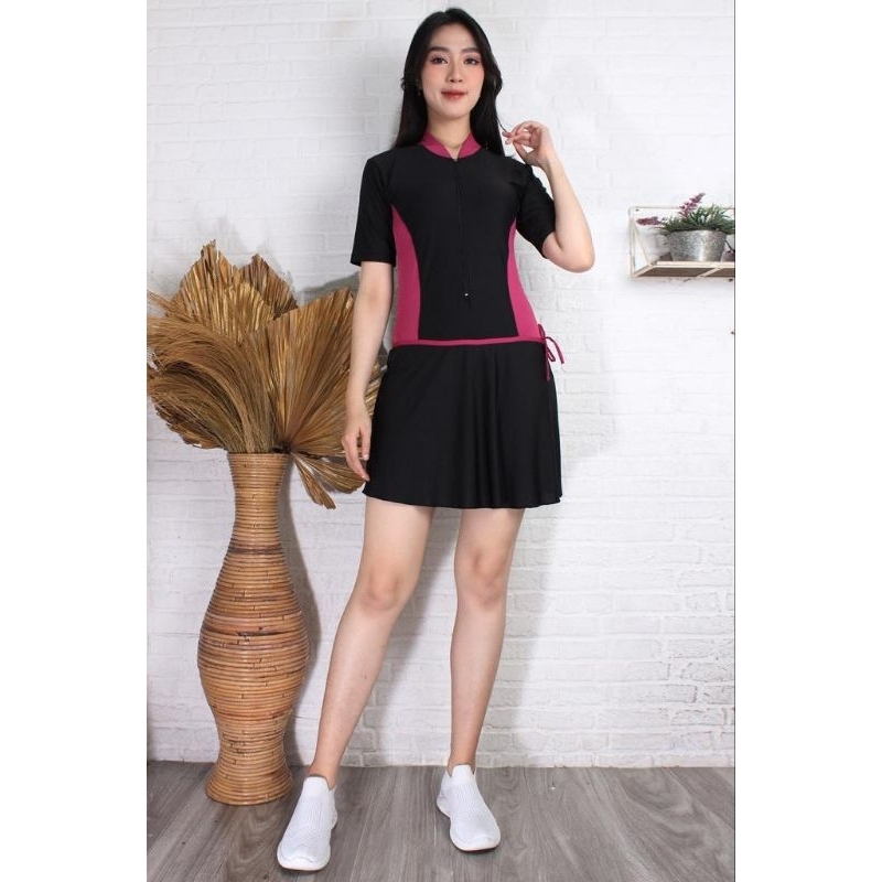 BAJU RENANG DEWASA MODEL ROK | baju renang cewe |baju renang terusan rok wanita