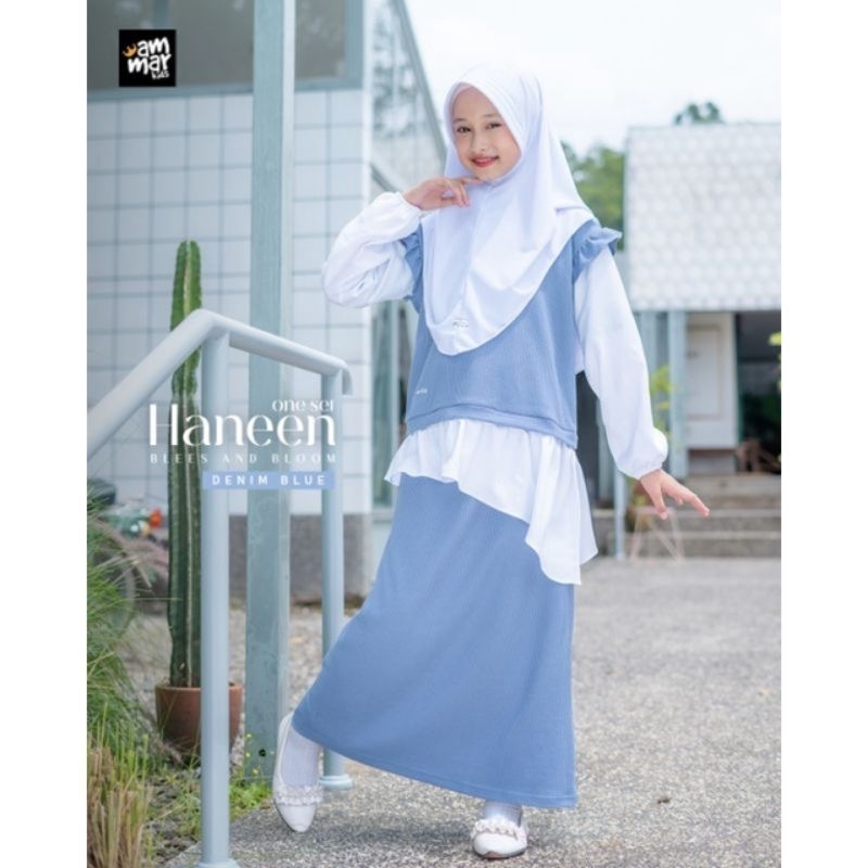 AMMARKIDS SET BAJU ANAK PEREMPUAN USIA 5-14 TAHUN SET BLOUSE SKIRT HANEEN ONE SET AMMAR KIDS