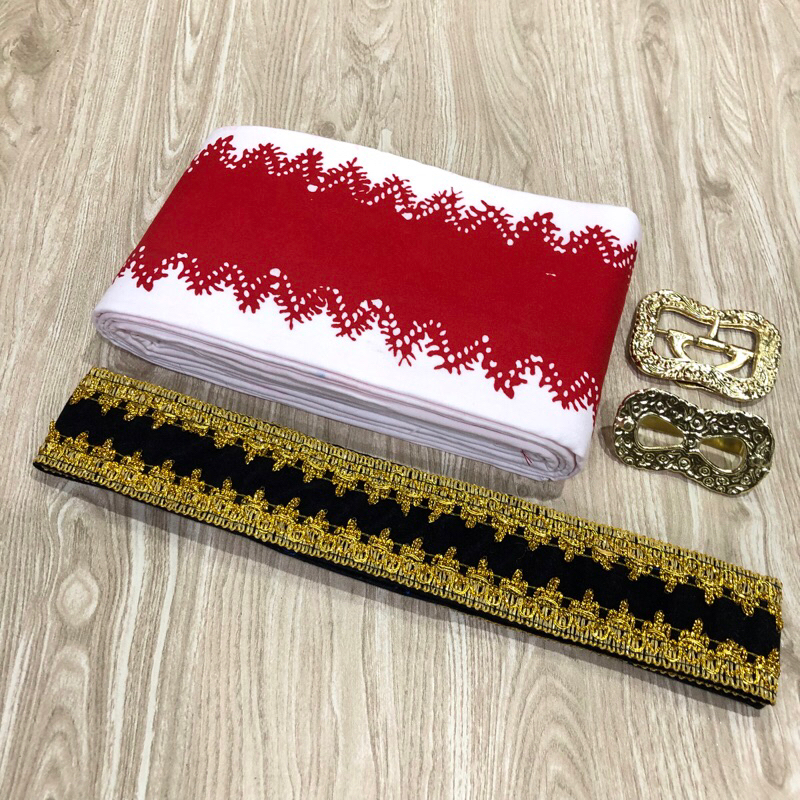 set sabuk motif sindur merah putih | sabuk sindur | sabuk manten | sabuk pengantin | sabuk cinde | s