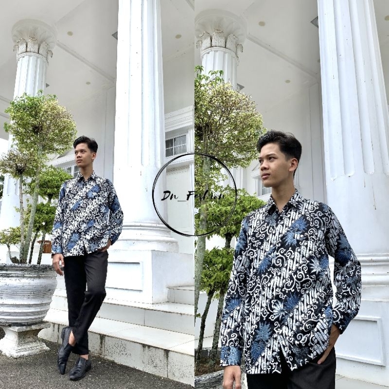 COD//KEMEJA BATIK//KEMEJA BATIK LENGAN PANJANG//KEMEJA BATIK COUPLE ABU, SILVER//TERLARIS