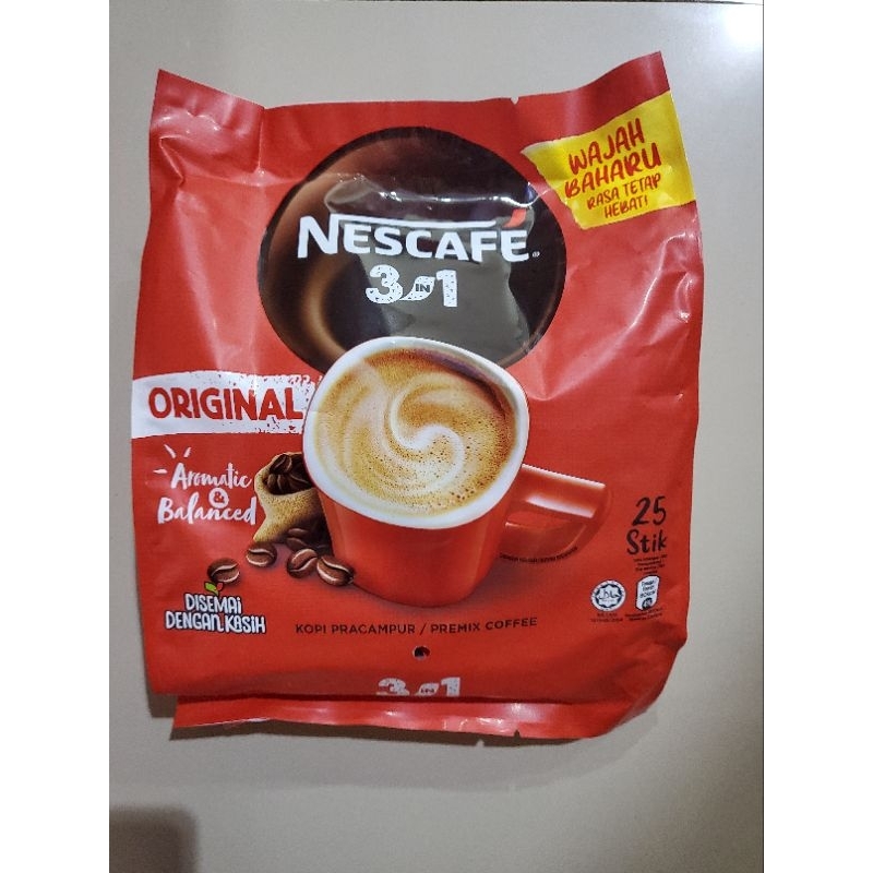 kopi nescafe 3 in 1 malaysia original aromatic balanced