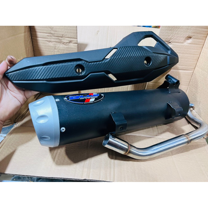 Knalpot STD non ss COPY CMS / COPY TZM Powder Coating plus End Muffler Plus Tameng Air Blade Honda V