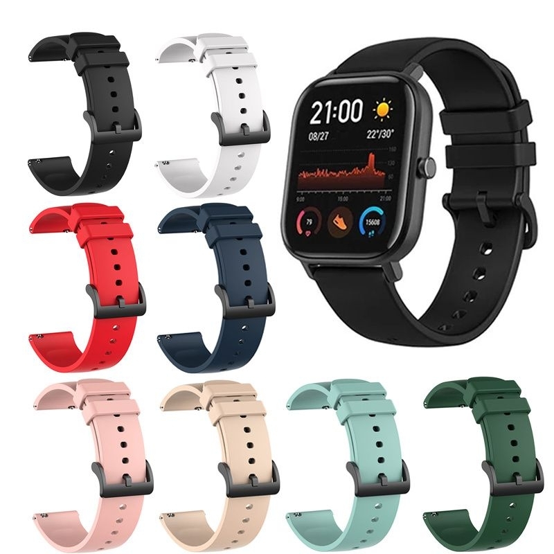 Strap Silikon 20mm Tali Jam Tangan For Xiaomi Huami Amazfit Garmin Samsung Huawei Honor