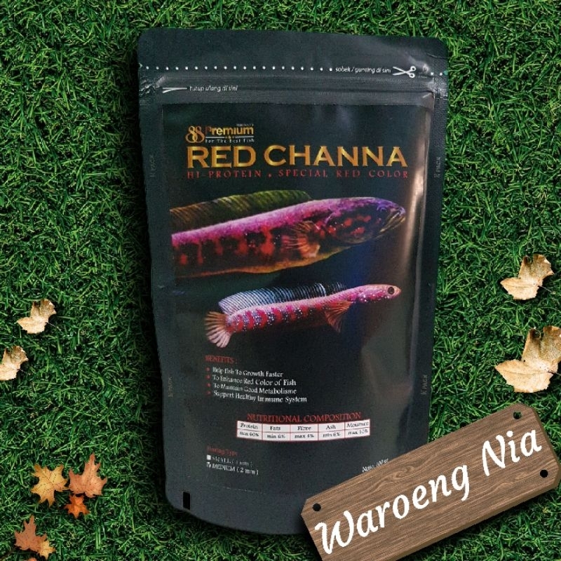 Pelet Ikan Channa Premium 88 Red Channa / Pakan Ikan Channa Maru Red Barito Red Andrao Asiatica Red 