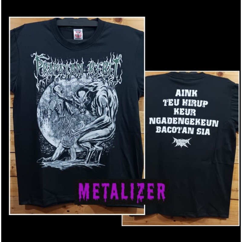 Kaos Musik Metal Rock Band Official Prapatan Rebel Black Type 002