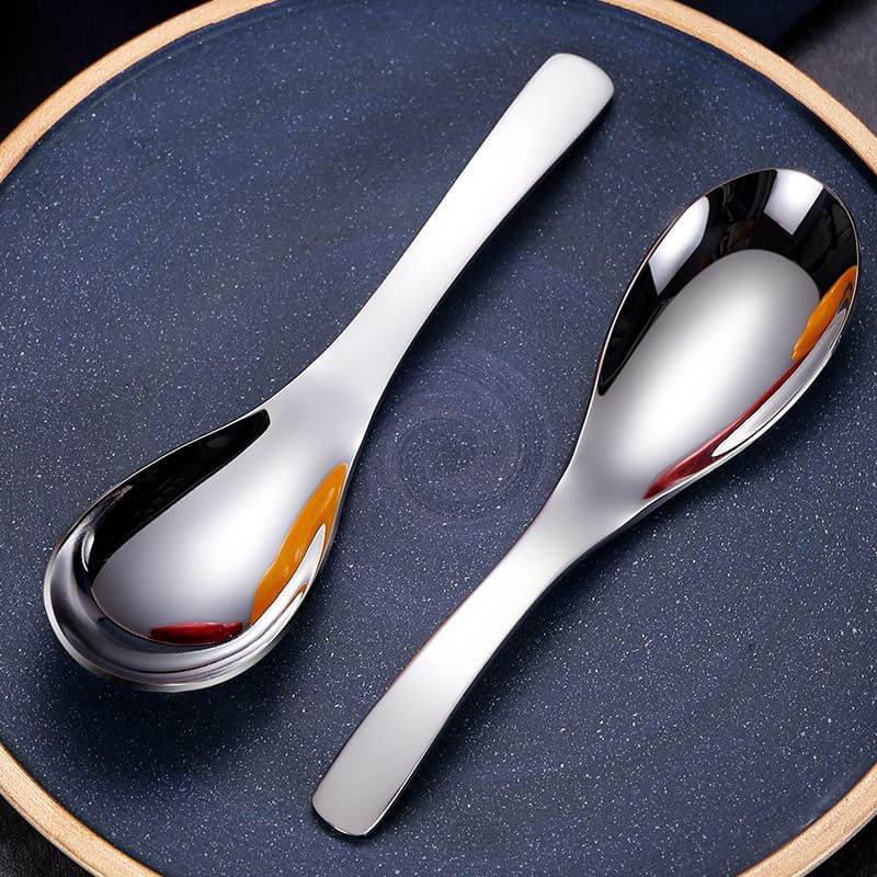 6PCS Duck Spoon Sendok Bebek Stainless Steel - Sendok Bubur Tebal Premium - Sendok Makan Kuah Es buah Serbaguna