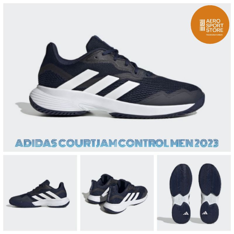 [ SEPATU TENIS LAPANGAN ADIDAS COURTJAM CONTROL MEN 2023 - NAVY ]