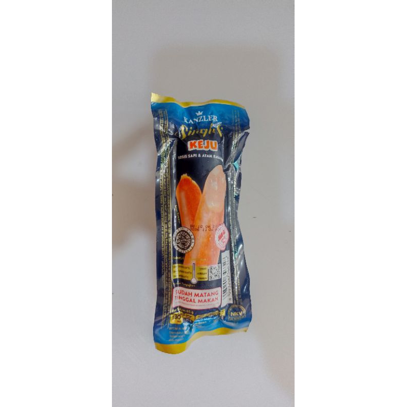 

Kanzler singles keju 65gr /sosis sapi dan ayam rasa keju