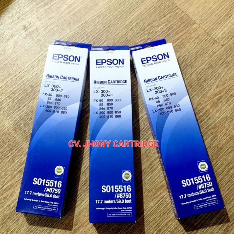 Epson Pita Ribbon Cartridge LX300 LX-300 Dot Matrix Asli Original Geunine