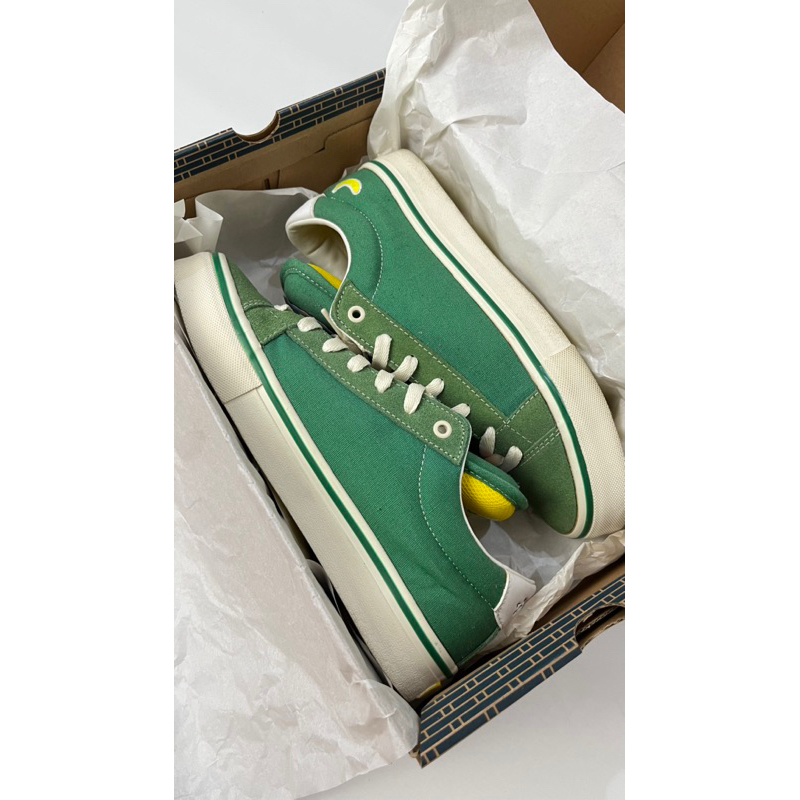 Sepatu Canvas Suede merk FYC CAVEN GREEN & CHARCOAL TURQUOISE