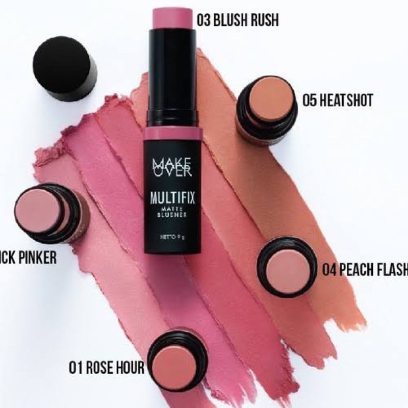 MAKE OVER Multifix Matte Blusher 9 g - Blush On Stick