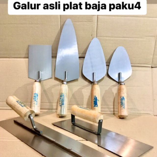 Cetok/sendok semen galur asli baja paku4/Cetok galur asli/lancip/oval
