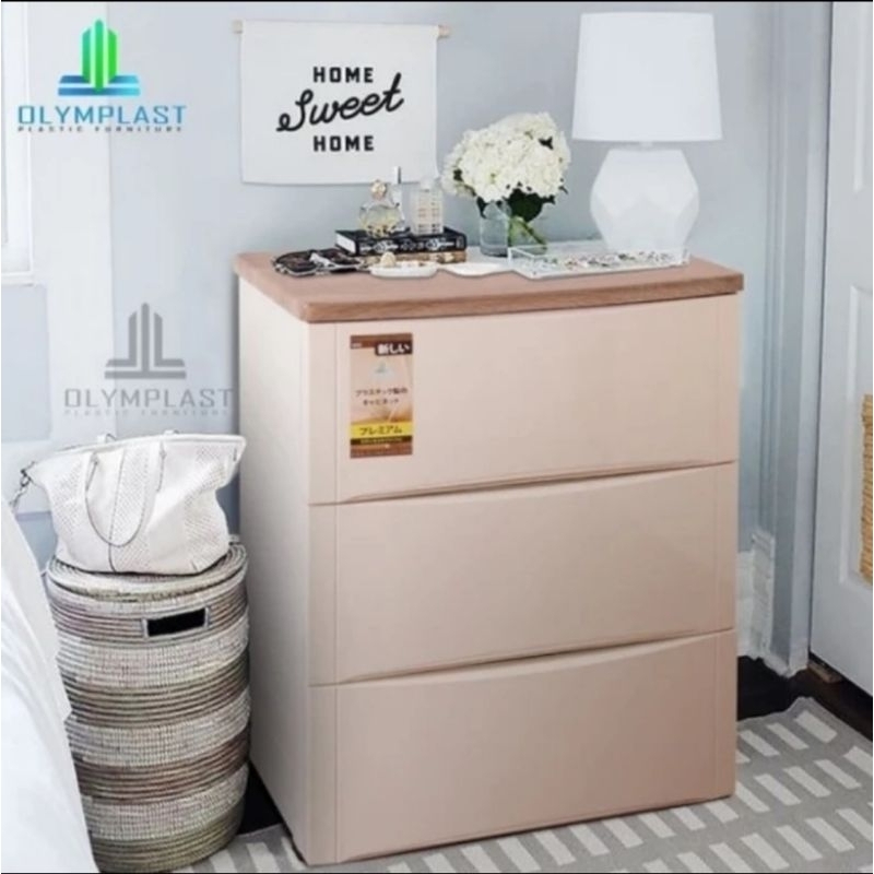 LEMARI PLASTIK OLYMPLAST ODC 3 SUSUN / OLYMPLAST DRAWER CABINET 03 M