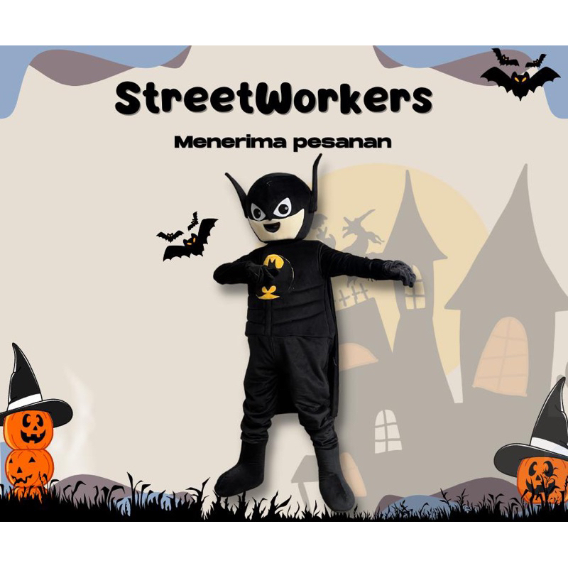 KOSTUM BADUT MASKOT KARAKTER BATMAN