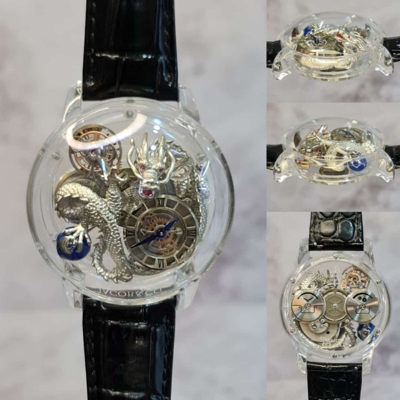 Jam tangan JACOB & CO Swiss Quartz Astronomia Dragon Sapphire fullset