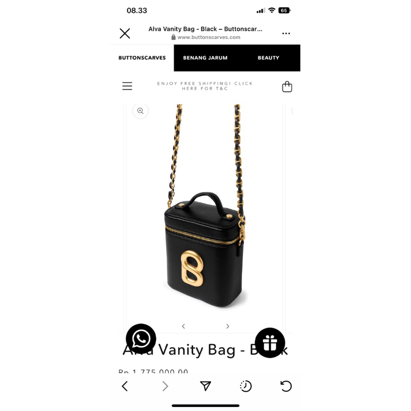 Alva vanity bag black