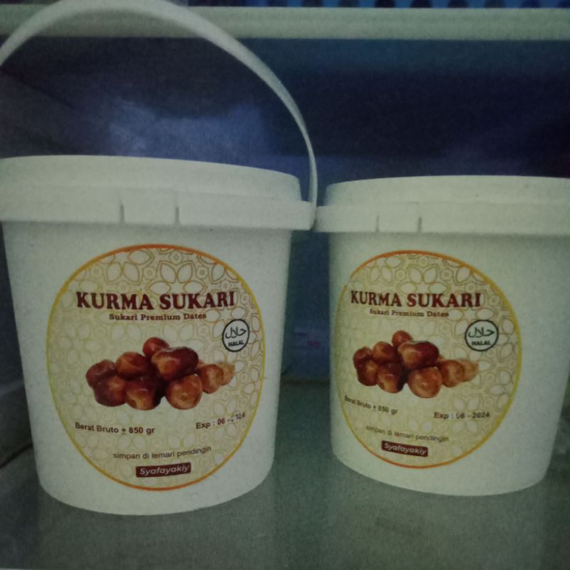 

kurma sukari premium ember 850 gram murni asli
