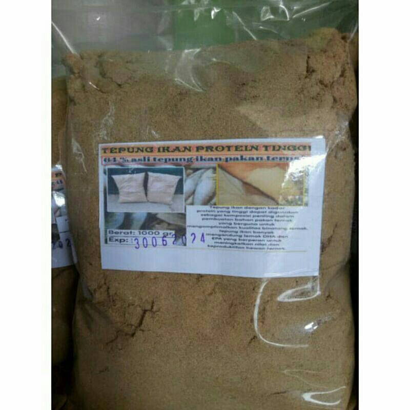 Tepung Ikan Murni 1 kg Asli 100% Original / tepung ikan pakan ternak / tepung ikan protein 65 % / te