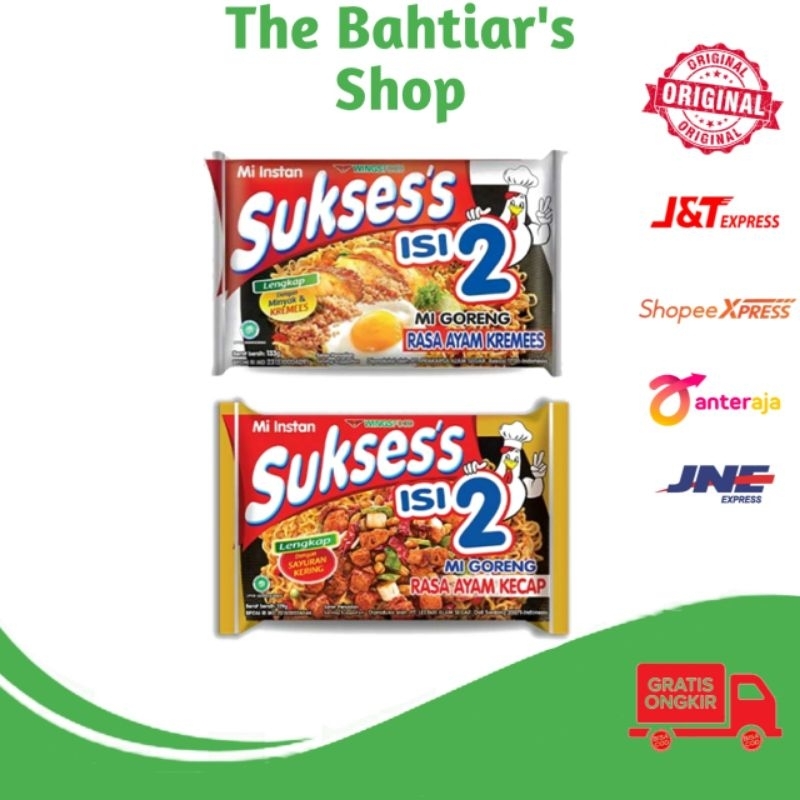 

Sukses's Isi 2 Mie Instan Goreng Ayam Kecap 129 g / Ayam Kremees 133 g