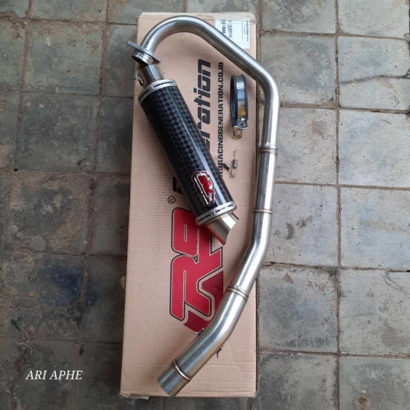 knalpot r9 aragon carbon original bajaj pulsar 200ns fullsystem