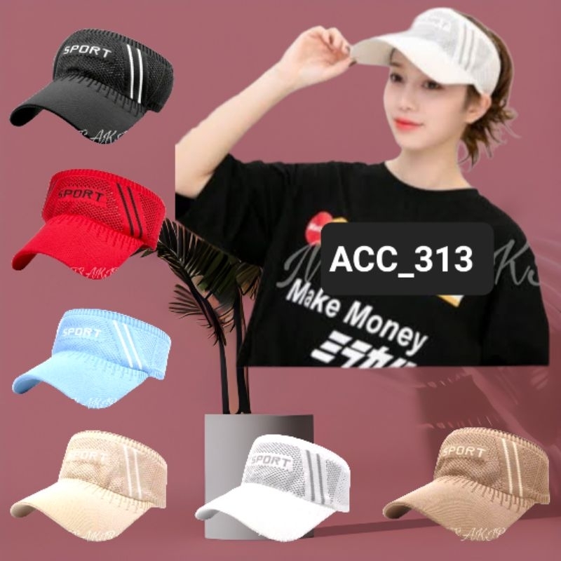 Topi Senam/Topi Joging/Topi Gowes/Topi Zumba SPORT/Topi Golf SPORT GARIS