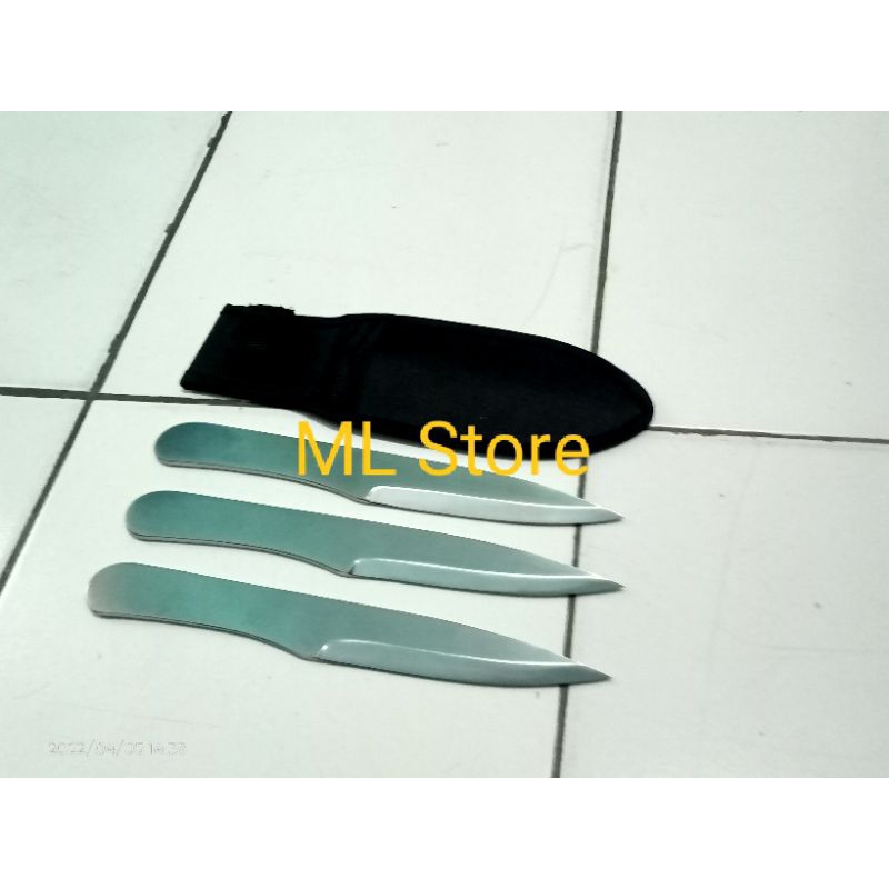 Throwing Knife/Lempar Pisau Model Belati No Spin Panjang 27 Cm