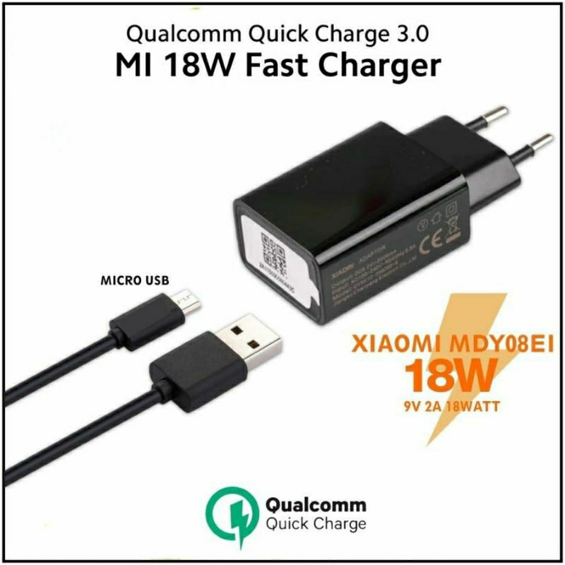 Charger Xiaomi Redmi Travel Adaptor Flash Charging Original Micro USB TYPE C