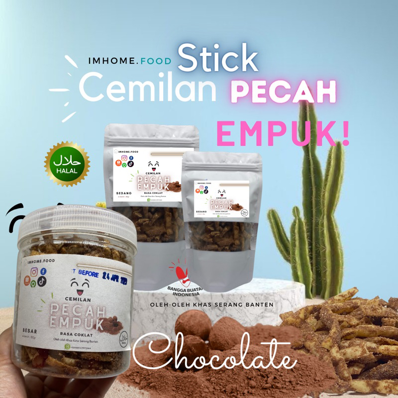 

Cemilan Kiloan Pecah Empuk STICK COKLAT IMHOME khas serang banten Snack Ringan Makanan kue kering ORI lidi lidian jadul food oleh oleh home made by order fresh manis asin pedas open reseller laris viral enak gurih lebaran tamu ulang tahun barang dagangan