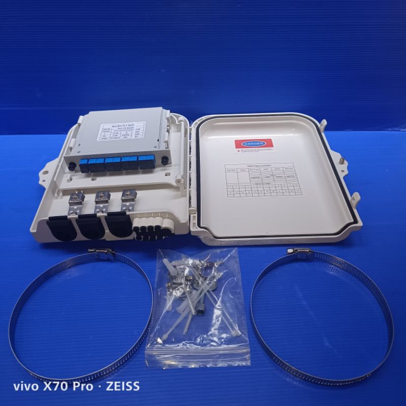 odp 8 cord lengkap spliter box 1:8 sc upc/ODP 8 CORE LENGKAP BOX SPLITER 1:8 SC UPC