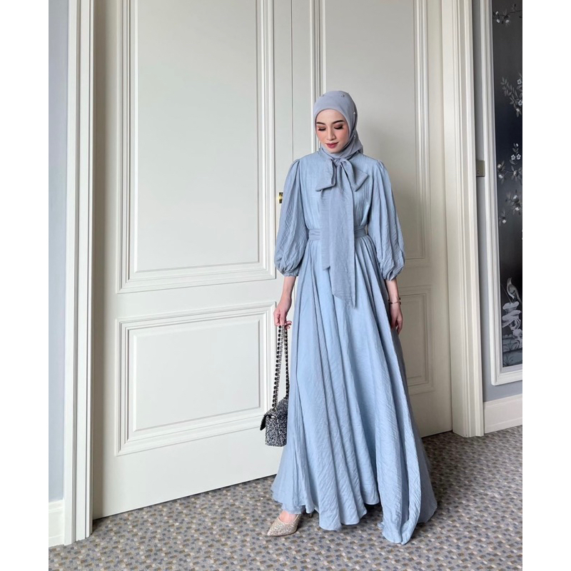 Prelove_Aesa Dress By Gonegani ukuran L warna egg blue