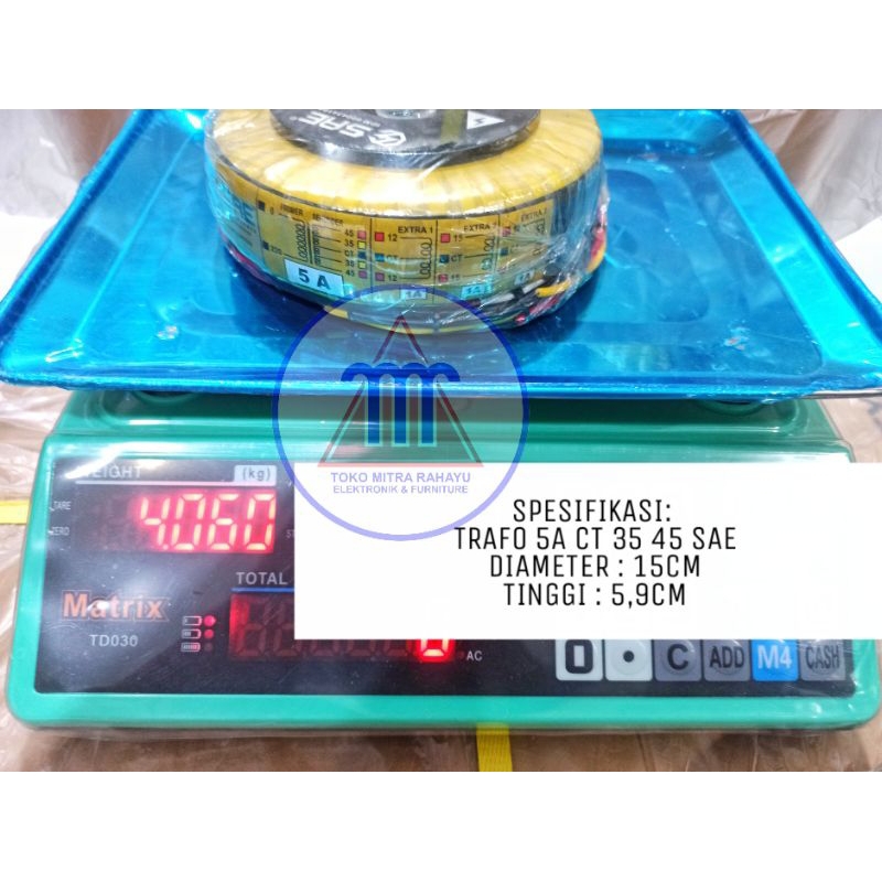 TRAVO TRAFO TOROID 5A 35V 45V CT SAE 5 A CT 35 45 V SAE