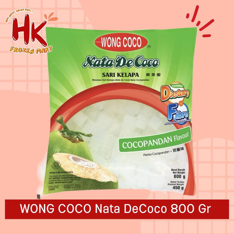 

Wong Coco Nata DeCoco pouch 800 gr | refill jelly sari kelapa rasa coco pandan jeli | HK FROZEN MART