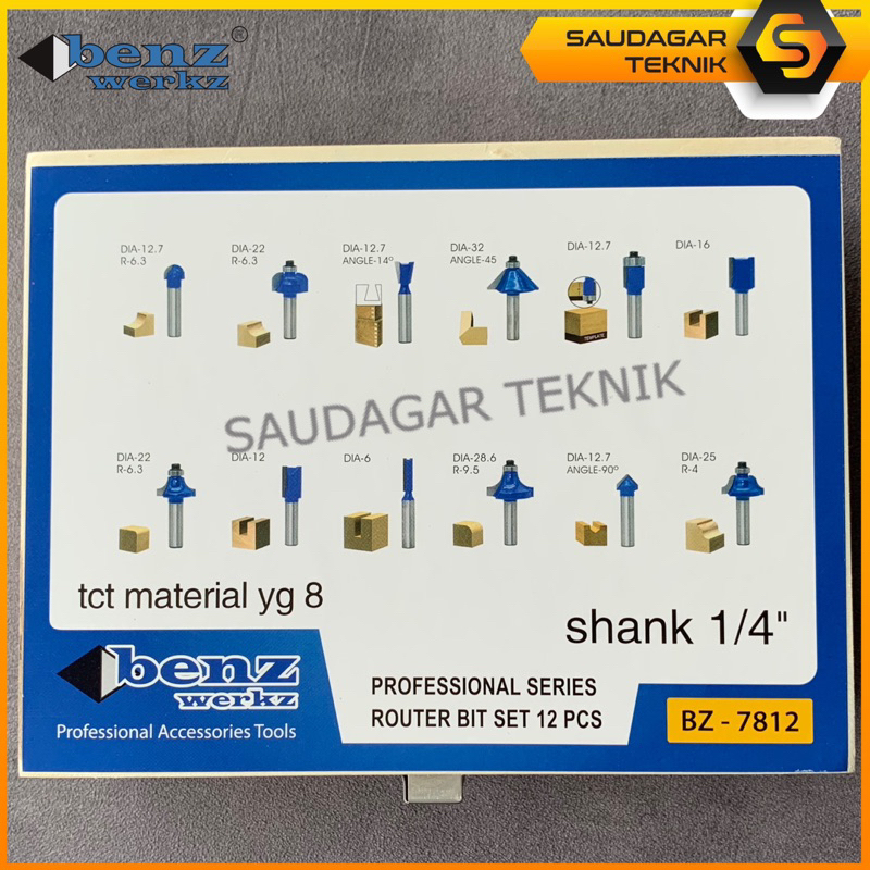 Mata Profil Kayu Router Bit Set Trimmer Kayu Set