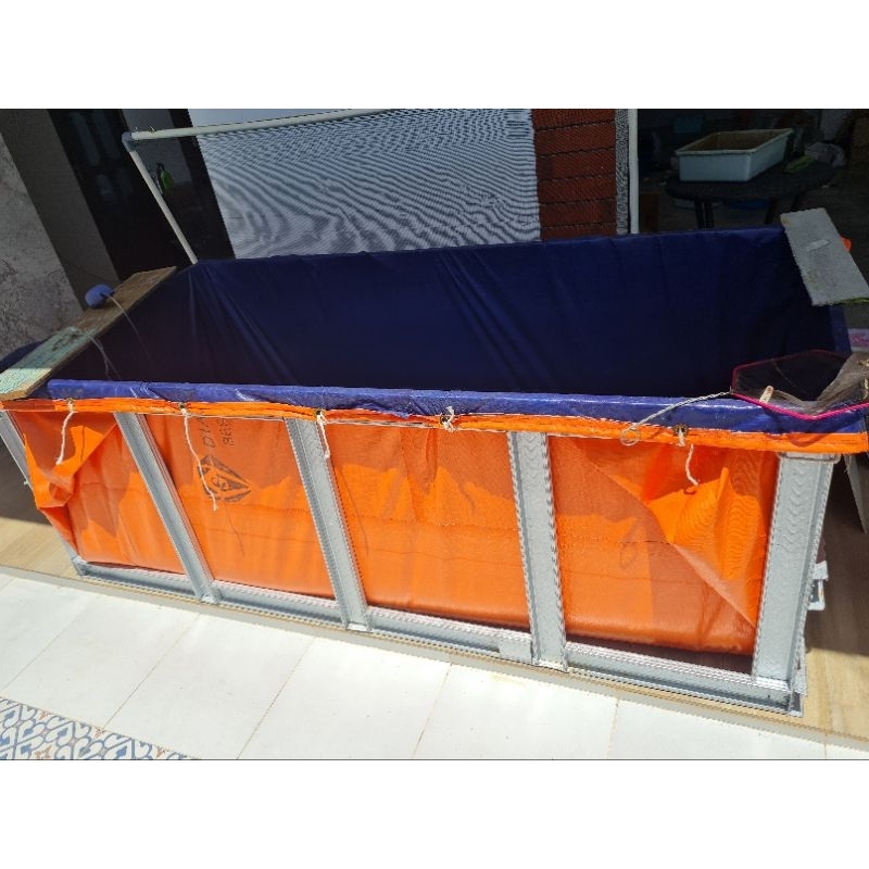 kolam terpal bekas ikan koi