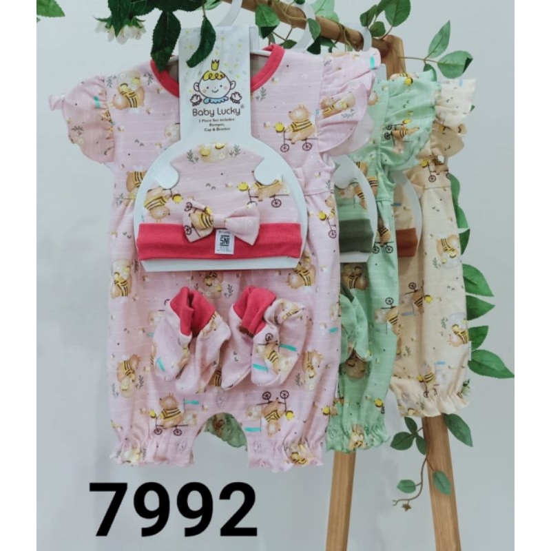 BBLUCKY JUMPER BABY GIRL SET TERUSAN BAYI CEWEK OVERALL NB sd 12 m