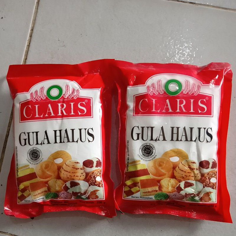 

gula halus merek claris 250 gr