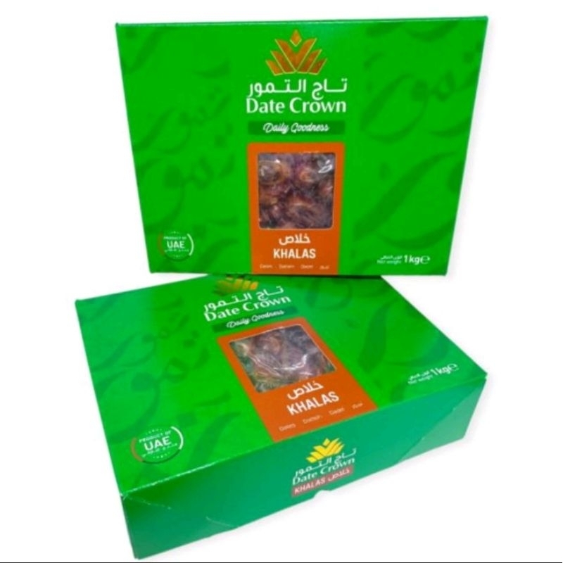 

[Kemasan Baru] Kurma Date Crown Khalas Isi 1kg | Original