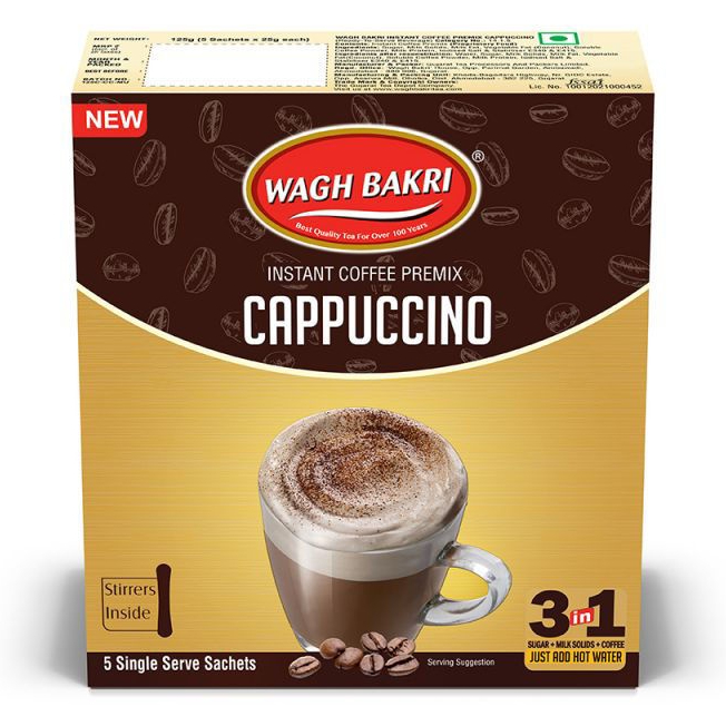 

INSTANT COFFEE PREMIX CAPPUCINO 3in 125G WAGH BAKRI