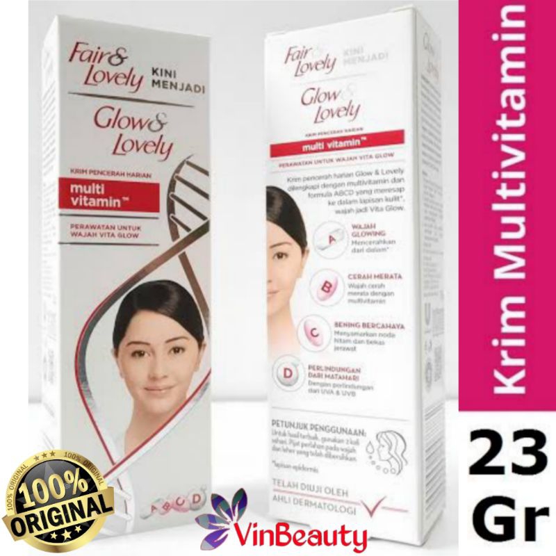 ORIGINAL FAIR &amp; LOVELY CREAM MULTIVITAMIN 23 GRAM / 46 GRAM KRIM PENCERAH WAJAH