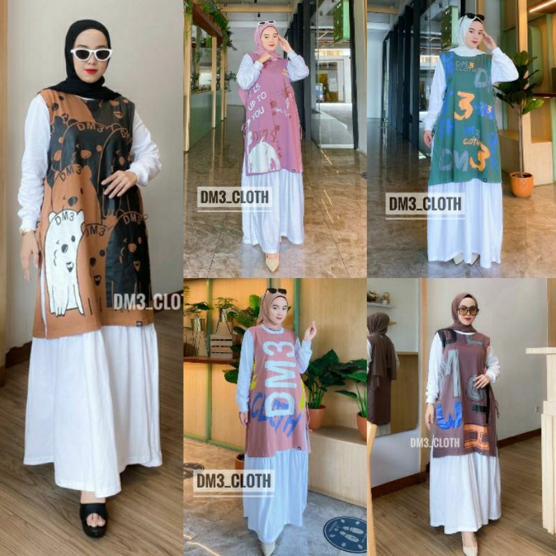HC - GAMIS ROMPI DM3/ DRESS ROMPI/ GAMIS KAOS ROMPI/ GAMIS LEBARAN