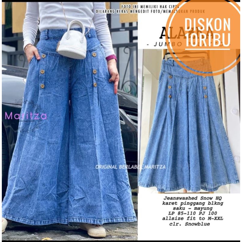 kulot jeans payung/kulot jeans wanita/kulot jeans wanita murah/kulot jeans rawis/kulot jeans jumbo/c