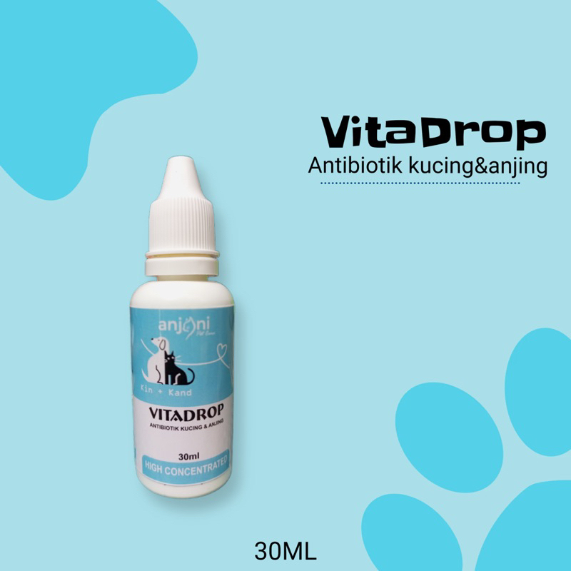 VITA DROP - OBAT ANTIBIOTIK KUCING CAT KITTEN INFEKSI ANTIBIOTIK 30ml