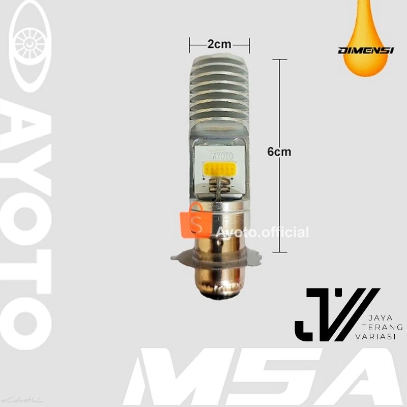 Lampu LED motor AYOTO M5A  AC/DC 10WATT BEBEK KAKI 3 /AYOTO M5A H6 KAKI 3
