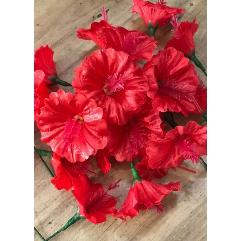 Bunga pucuk plastik bunga kembang sepatu