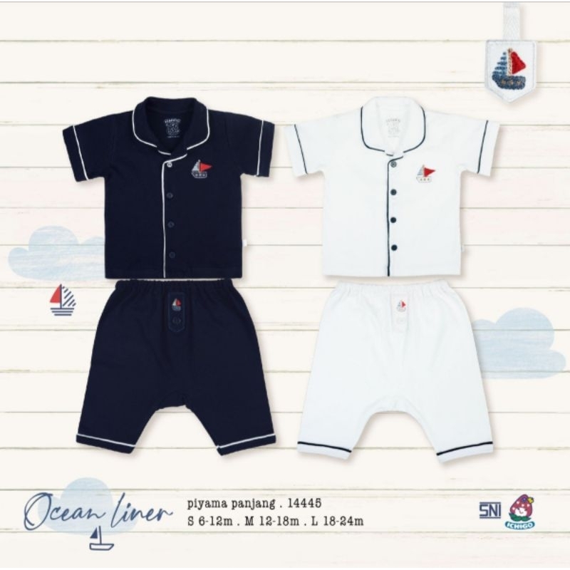 Ichigo Stelan Pendek Kerah Cowok Uk. S-L Ocean Liner (1 Pcs) IC-SPDKS-L