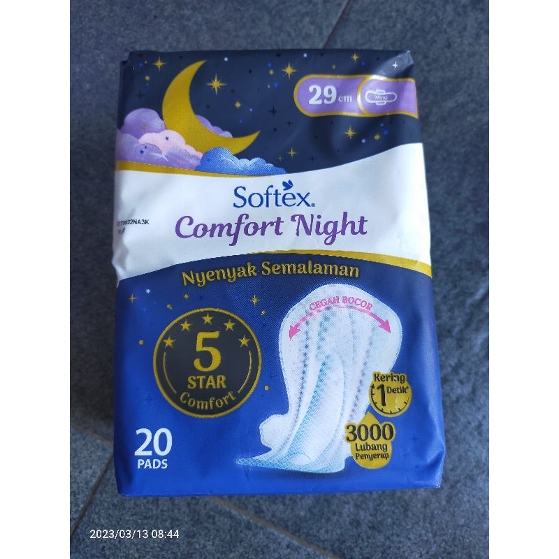 softex comfort night 29cm isi 20pads