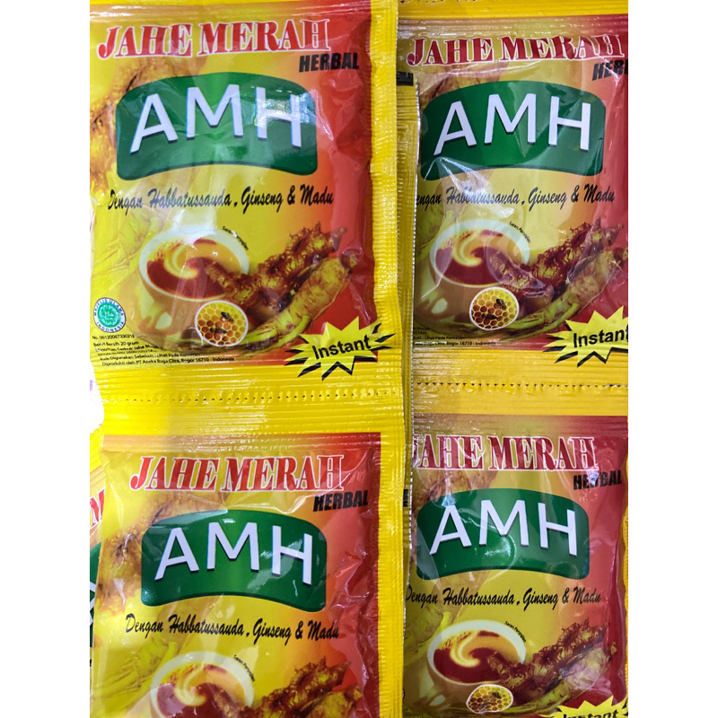 

1 RENCENG ISI 12 JAHE MERAH AMH/ MINUMAN HERBAL 20g