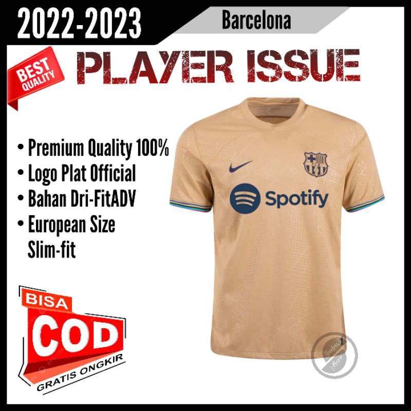 Jersey Bar.celona Away Player Issue 2022 2023 Baju Sepak Bola Barca PI